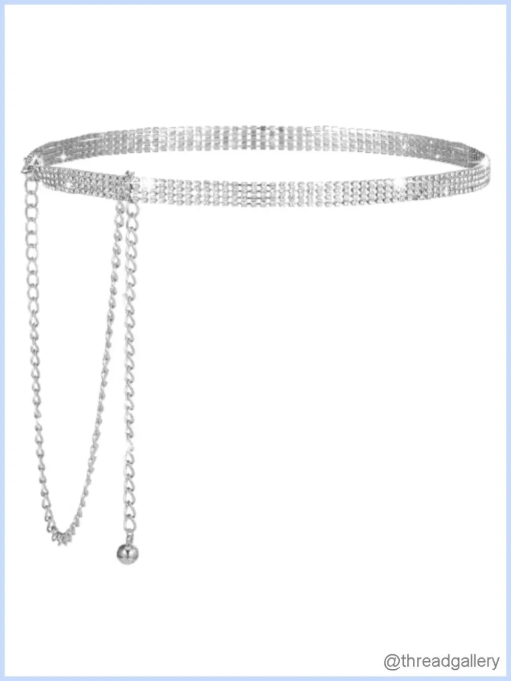 Rhinestone Chain Belt Formal Dress Sparkle Waist Belt